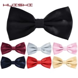 Men Bowtie Solid Color Bow Tie Man Classic Black White Green Wine Neck Butterfly Adjustable Fit Wedding Ties Accessories Gifts