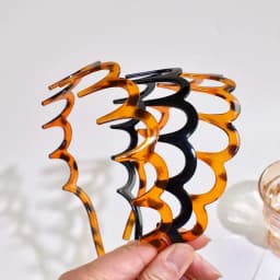 3 Pieces of Wavy, Toothed, High Cranial Top Texture Hair Bands, Pressure-Free, Suitable for Both Men and Women