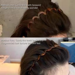 3 Pieces of Wavy, Toothed, High Cranial Top Texture Hair Bands, Pressure-Free, Suitable for Both Men and Women