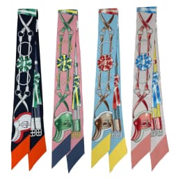 Woman Skinny 100% Mulberry Silk Scarf for Hair Strip Silk Ribbon Small Neck Scarves Bag Handle Ribbon Scarf Kerchief Ladies Tie