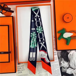 Woman Skinny 100% Mulberry Silk Scarf for Hair Strip Silk Ribbon Small Neck Scarves Bag Handle Ribbon Scarf Kerchief Ladies Tie