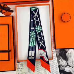 Woman Skinny 100% Mulberry Silk Scarf for Hair Strip Silk Ribbon Small Neck Scarves Bag Handle Ribbon Scarf Kerchief Ladies Tie