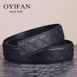Large Size Belt No Buckle for Automatic Buckle Genuine Leather Belts Without Buckle for Men Women High Quality Male Jeans Belt