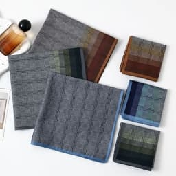 3/6PCS Men's Cotton Yarn-dyed Contrast Color Plaid Handkerchief Classic Vintage Nostalgic Soft and Comfortable Thin 43cm