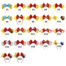 2026 Disney Winnie The Pooh Ears Headband 5"Sequin Bow Hairband For Girls Boys Festival Party DIY Hair Accessories Gift Boutique