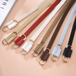Simple Thin Belts for Women Summer Dress Belt Lightweight 110cm Long Solid Color PU Band Belts