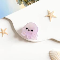 Cartoon marine small animal hairpins are small and delicate acetate pan hairpins, horsetail half-tied shark clips