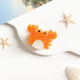 Cartoon marine small animal hairpins are small and delicate acetate pan hairpins, horsetail half-tied shark clips