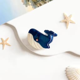 Cartoon marine small animal hairpins are small and delicate acetate pan hairpins, horsetail half-tied shark clips