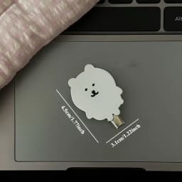 2pcs Cute White Bear Hair Clips - Acrylic, Cute and Sweet Side Clips for Women and s - Perfect for Fall and Winter Season