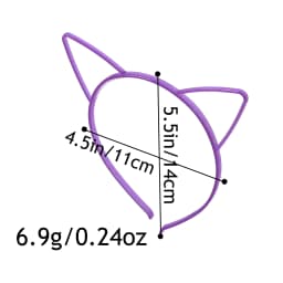 5PCS Girls Noctilucent Cat Ear Headbands Women Headband Plastic Teeth Hairbands Kids Family Decoration Party Hair Accessories