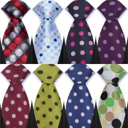 Vintage 8CM Necktie Fashion Man's Tie Polka Dots Wedding Neckties For Men Neck tie Unisex Dress Shirt Collar Neckwear Cravat