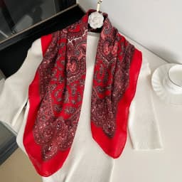 New Fashion 70X70cm Women's Scarf Paisley Print Scarf Cotton Texture Square Shawl Decorative Headband Neck Luxury Design Bandana