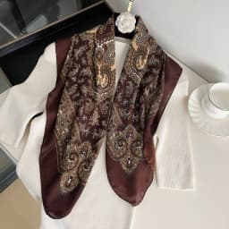 New Fashion 70X70cm Women's Scarf Paisley Print Scarf Cotton Texture Square Shawl Decorative Headband Neck Luxury Design Bandana