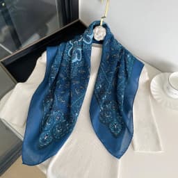 New Fashion 70X70cm Women's Scarf Paisley Print Scarf Cotton Texture Square Shawl Decorative Headband Neck Luxury Design Bandana