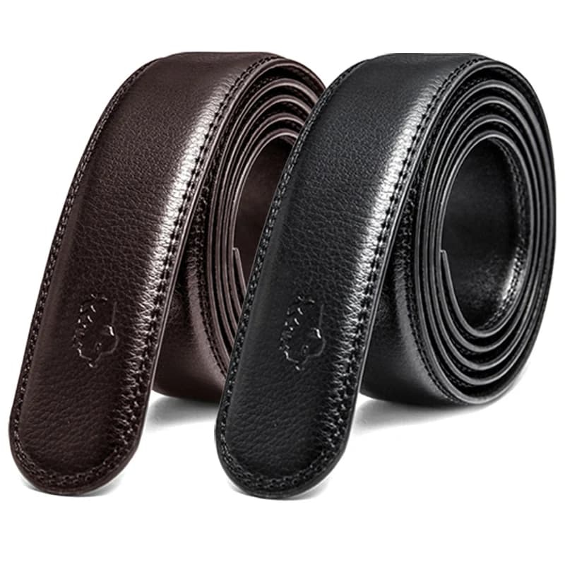 Genuine Leather High-quality Cowhide Belt Without Buckle DIY Men's Belt Fashionable Men's No Buckle Belts Suitable Daile Wear