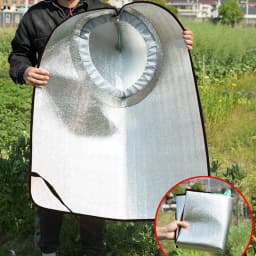 Sun & Rain Protection Hooded Cape - Breathable UV Hat for Farming/Gardening - One piece outdoor hat Fishing cap
