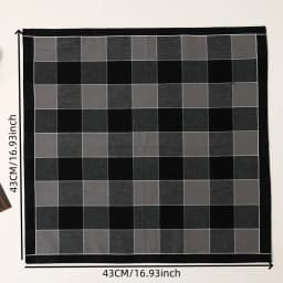 6 Packs of Men's Pure Cotton Plaid Handkerchiefs, Gentleman's Suit Flap Pocket Pants Squares, Thin Sweat Towels, Wedding and Holiday Supplies