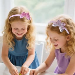 1PC Glitter Butterfly Headbands Set for Kids, Colorful Sparkly Hair Accessories, Cute Hairbands for Girls' Party & Daily Wear