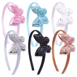 1PC Glitter Butterfly Headbands Set for Kids, Colorful Sparkly Hair Accessories, Cute Hairbands for Girls' Party & Daily Wear
