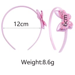 1PC Glitter Butterfly Headbands Set for Kids, Colorful Sparkly Hair Accessories, Cute Hairbands for Girls' Party & Daily Wear