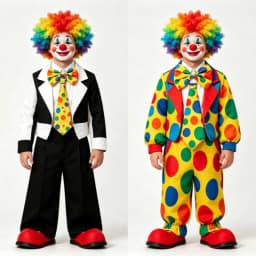 Colorful Polka Dot Printed Clown Tie And Bow Tie Halloween Carnival Circus Clown Props Fancy Cosplay Performance Party Costumes