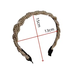 1PC Braided Pearl Headbands with Sparkling Accents, Stylish Hair Hoops for Ladies, Trendy Hair Decor for Parties & Daily Wear