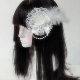 Lolita Hair Accessories Gothic Dark Retro Rose Feather Lace Headwear Flower Ball Hair Clips Subculture Sweet Style Clips Kawaii