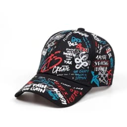 1pc Colorful Graffiti Hip-hop Baseball Cap,outdoor Sun Protection Printed Casual Duckbill Cap,personalized for Men and Women
