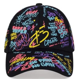1pc Colorful Graffiti Hip-hop Baseball Cap,outdoor Sun Protection Printed Casual Duckbill Cap,personalized for Men and Women