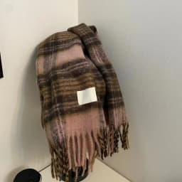 New Maillard Autumn/Winter Plaid Scarf Women's High-End Feel Korean Style Versatile Warm Shawl Thickened Neck Scarf Trendy