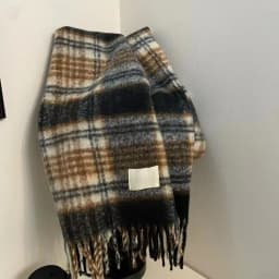 New Maillard Autumn/Winter Plaid Scarf Women's High-End Feel Korean Style Versatile Warm Shawl Thickened Neck Scarf Trendy