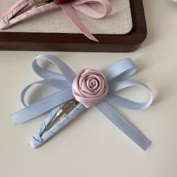 Women's Cute Hair Clips Bow Rose Hair Clip Bangs Hair Clip Ribbon BB Clip Kawaii  Hair Accessories Sweet Style Bow Hair Clip