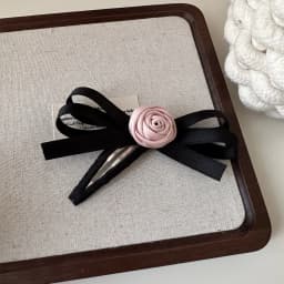 Women's Cute Hair Clips Bow Rose Hair Clip Bangs Hair Clip Ribbon BB Clip Kawaii  Hair Accessories Sweet Style Bow Hair Clip