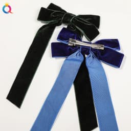 Trendy Velvet Bow Ribbon Hairpins Women Children Girls Hair Clips Pin Barrettes Accessories Hairclip Headdress Headwear Ornament