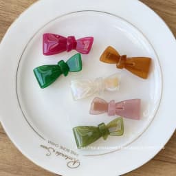Korea France color small bow bangs clip red duck beak clip side broken hair clip French girl heart