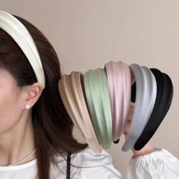 New Korean Style Satin Headbands Solid Color 4cm Wide Hairbands Ladies Non-slip High Cranium Hair Hoops Fashion Hair Accessories