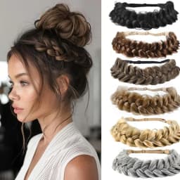 1 Pcs Synthetic Premium Adjustable Handmade Wig Braided Elastic Band Hair Fashion Braiding Hair Headband Headwear For Women