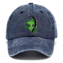 Alien patterned baseball cap adjustable for men and women, ideal choice for outdoor fashion, playful patterned hat