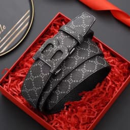 New Luxury Brand Men's Belt Fashion Business Alloy Needle Buckle Men's Belt B Buckle Head Waist Belt for Men