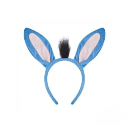 Donkey Costume Accessory Set Animal Ears Headband Tail Nose and BowTie Animal Props Halloween Cosplay Kit