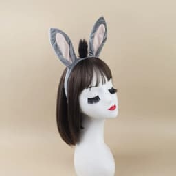 Donkey Costume Accessory Set Animal Ears Headband Tail Nose and BowTie Animal Props Halloween Cosplay Kit