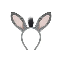 Donkey Costume Accessory Set Animal Ears Headband Tail Nose and BowTie Animal Props Halloween Cosplay Kit