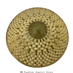 Oriental Hat Bamboo Weave Hat Asian Comfortable Fit for Gardeners Farmers and Vintage Fashion Lover