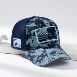 Cross-border Fashion Patch American Flag Camouflage Mesh Baseball Cap Outdoor Versatile Sunshade Baseball Cap