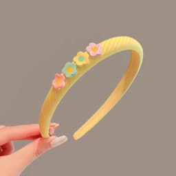 2026 New Children Colorful Stripe Flowers Ornament Headband Headwears Girls Simplicity Hair Hoop Headbands Kids Hair Accessories