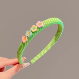 2026 New Children Colorful Stripe Flowers Ornament Headband Headwears Girls Simplicity Hair Hoop Headbands Kids Hair Accessories