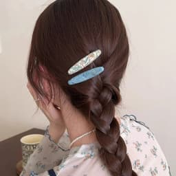 2pcs/set Acetate Hair Clip Oval Geometric Side Pins Colorful Hairpin Elegant Sweet Women Hair Accessories
