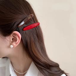 2pcs/set Acetate Hair Clip Oval Geometric Side Pins Colorful Hairpin Elegant Sweet Women Hair Accessories