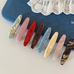 2pcs/set Acetate Hair Clip Oval Geometric Side Pins Colorful Hairpin Elegant Sweet Women Hair Accessories